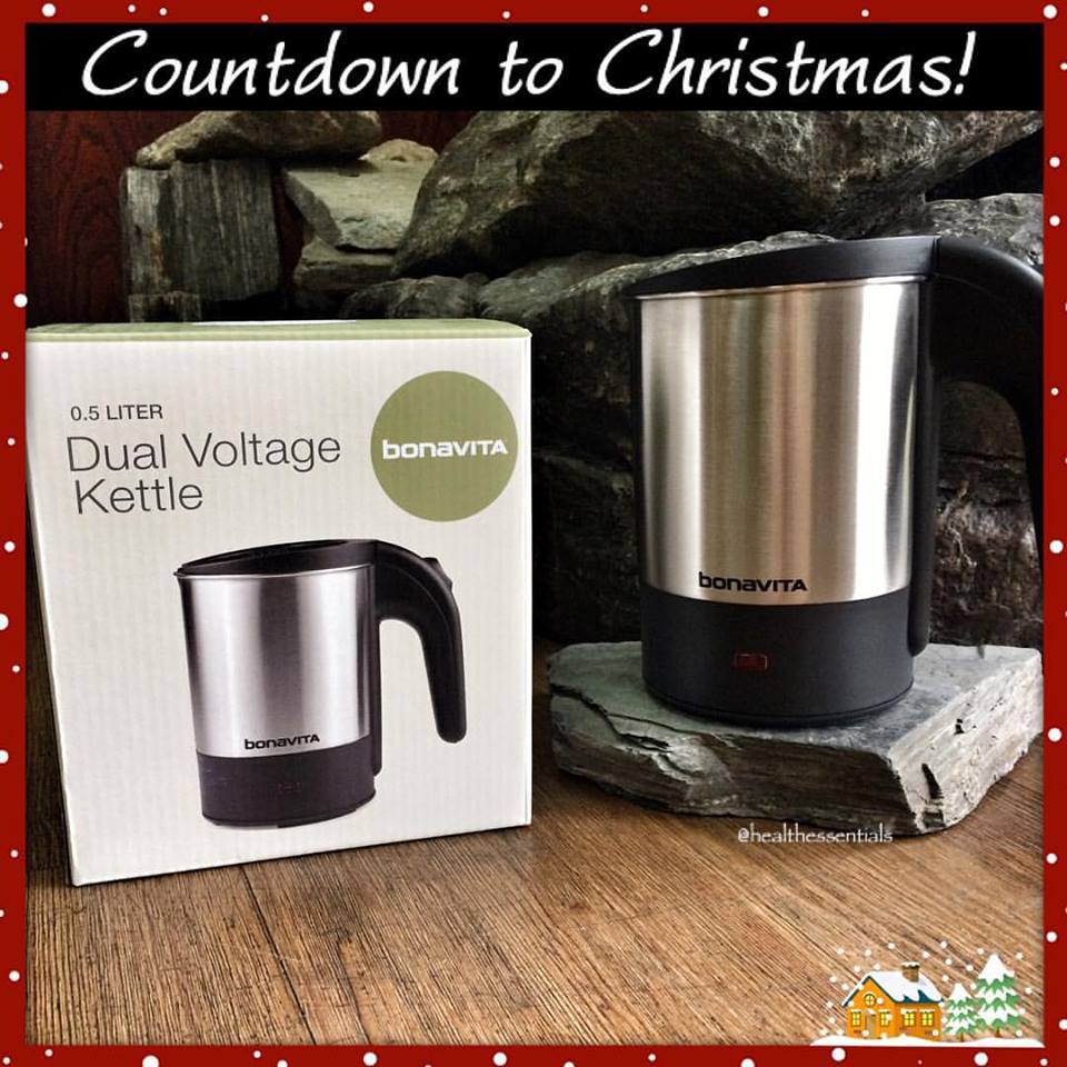 Countdown to Christmas 10 Days, Bonavita Travel Kettle Health Essentials