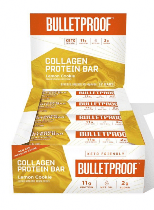 Bulletproof Collagen Protein Bar Lemon Cookie Case Health Essentials Victoria BC