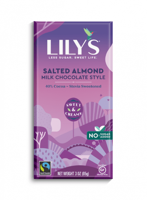 Lilys Salted Almond Milk Chocolate Bar Health Essentials Victoria